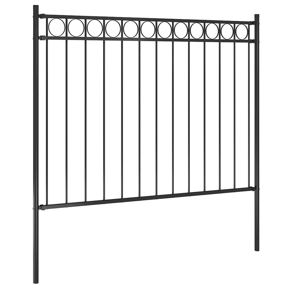 vidaXL Garden Fence ASSEN Steel 1.7 x 1 m Black