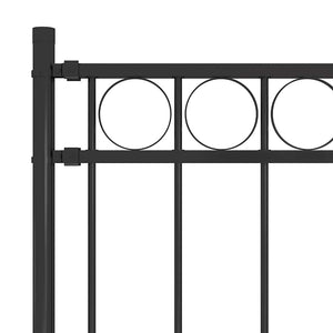 vidaXL Garden Fence ASSEN Steel 1.7 x 1 m Black