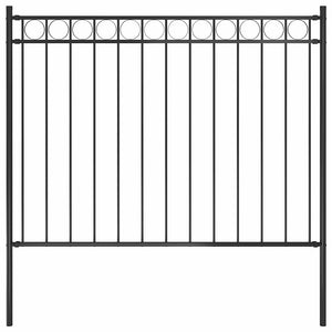 vidaXL Garden Fence ASSEN Steel 1.7 x 1.2 m Black