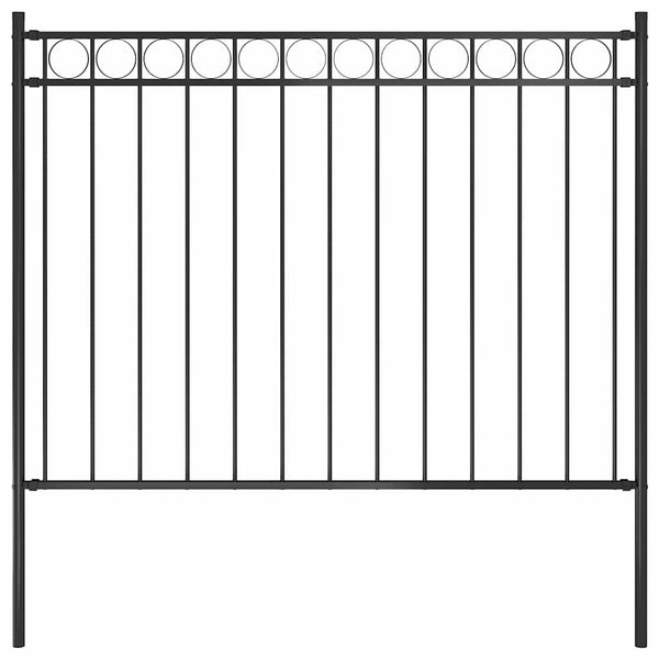 vidaXL Garden Fence ASSEN Steel 1.7 x 1.2 m Black