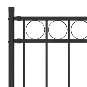vidaXL Garden Fence ASSEN Steel 1.7 x 1.2 m Black