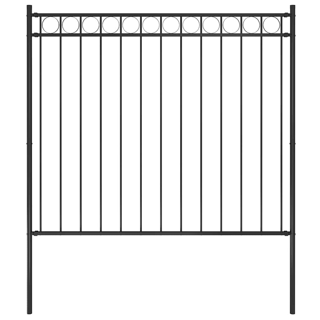 vidaXL Garden Fence ASSEN Steel 1.7 x 1.5 m Black