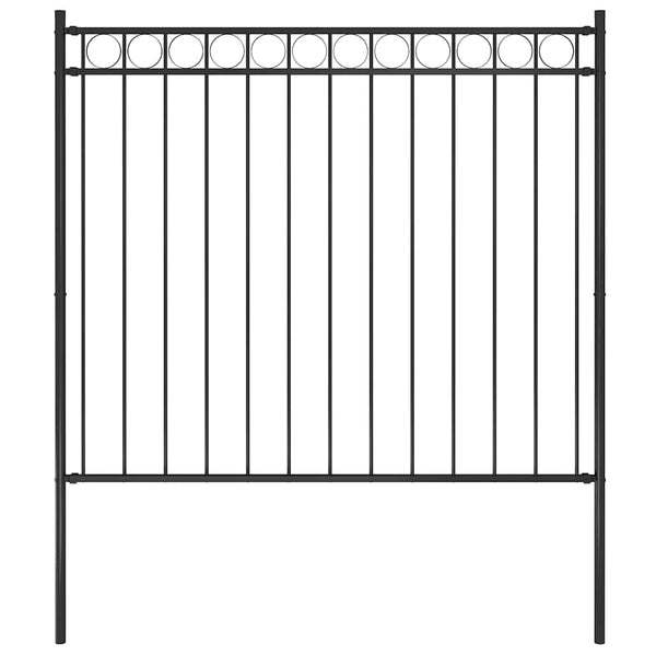 vidaXL Garden Fence ASSEN Steel 1.7 x 1.5 m Black