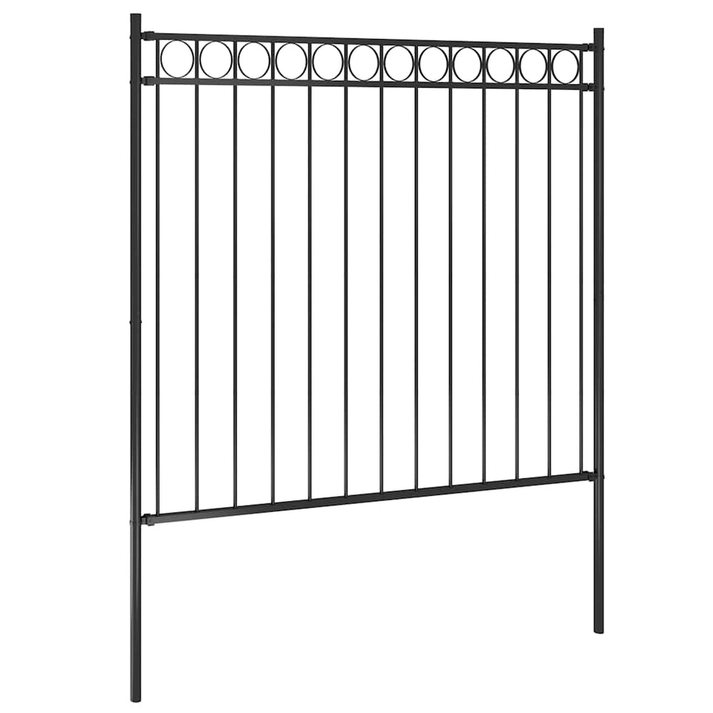 vidaXL Garden Fence ASSEN Steel 1.7 x 1.5 m Black