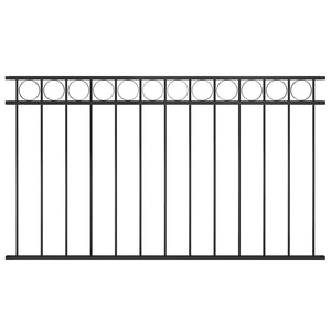 vidaXL Fence Panel ASSEN Steel 1.7 x 0.8 m Black