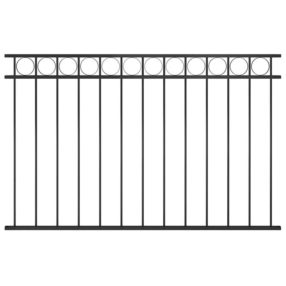 vidaXL Fence Panel ASSEN Steel 1.7 x 1 m Black