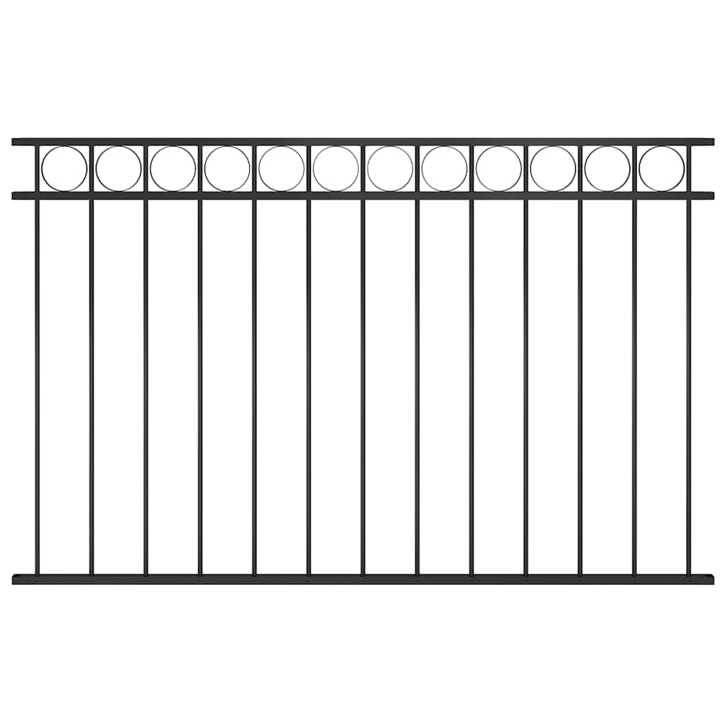 vidaXL Fence Panel ASSEN Steel 1.7 x 1 m Black