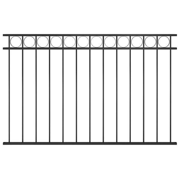 vidaXL Fence Panel ASSEN Steel 1.7 x 1 m Black
