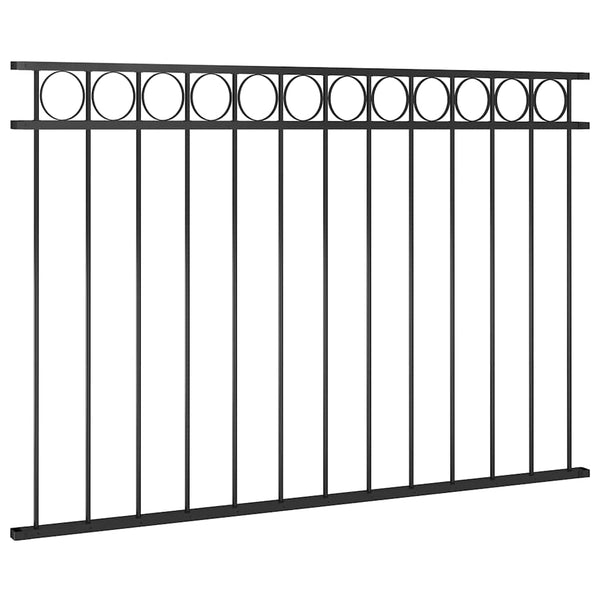 vidaXL Fence Panel ASSEN Steel 1.7 x 1 m Black