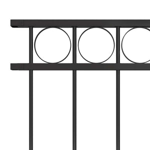 vidaXL Fence Panel ASSEN Steel 1.7 x 1 m Black