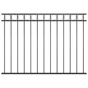 vidaXL Fence Panel ASSEN Steel 1.7 x 1.2 m Black