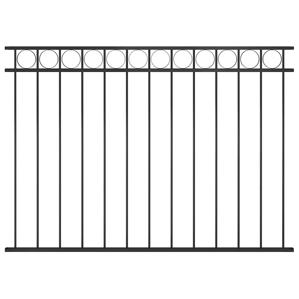 vidaXL Fence Panel ASSEN Steel 1.7 x 1.2 m Black