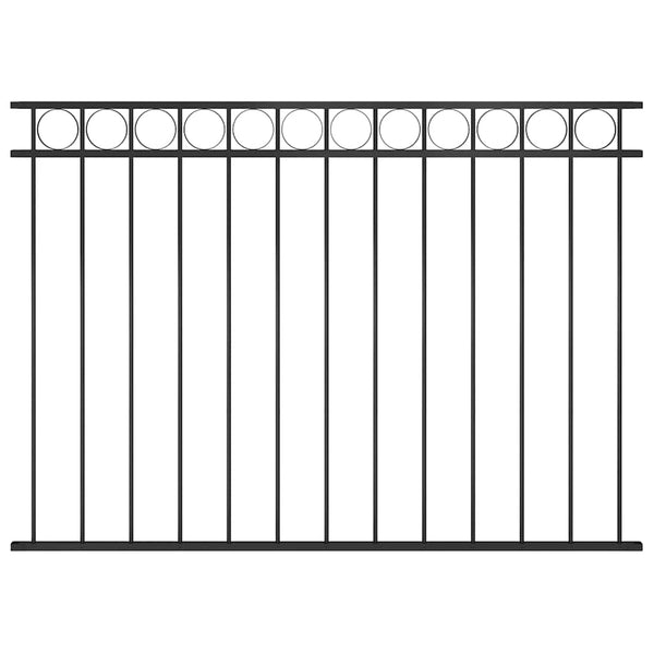 vidaXL Fence Panel ASSEN Steel 1.7 x 1.2 m Black