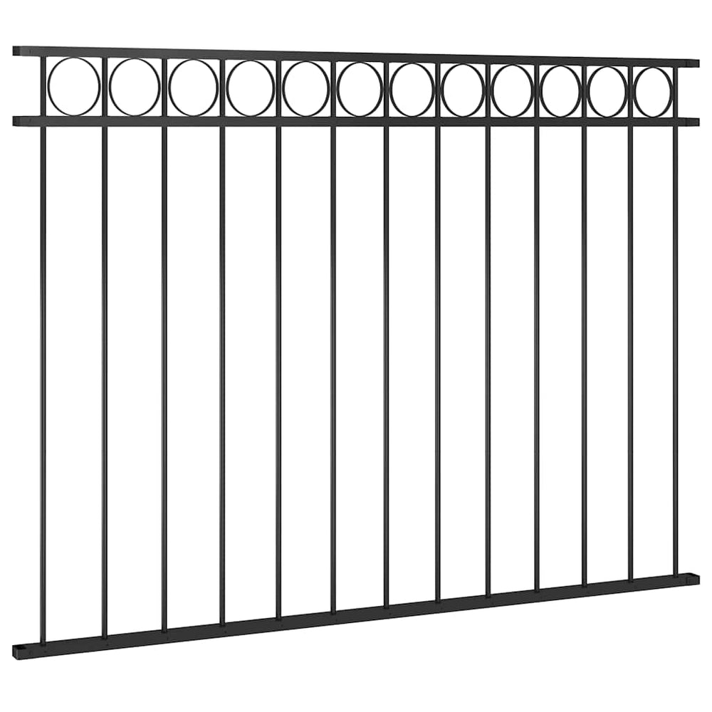 vidaXL Fence Panel ASSEN Steel 1.7 x 1.2 m Black