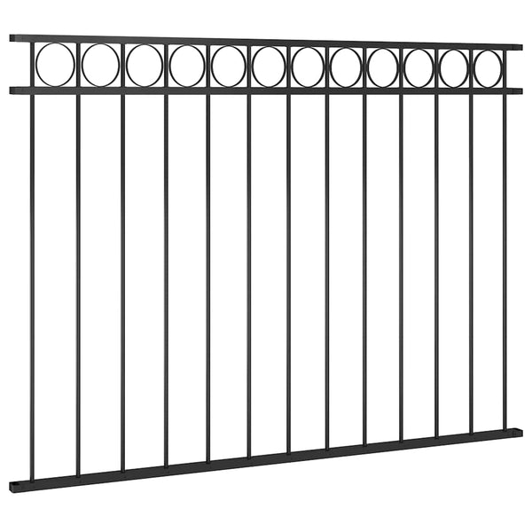 vidaXL Fence Panel ASSEN Steel 1.7 x 1.2 m Black