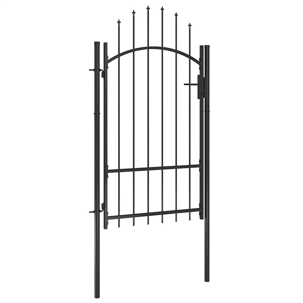vidaXL Woerden Garden Gate Steel 1x1.7 m Black