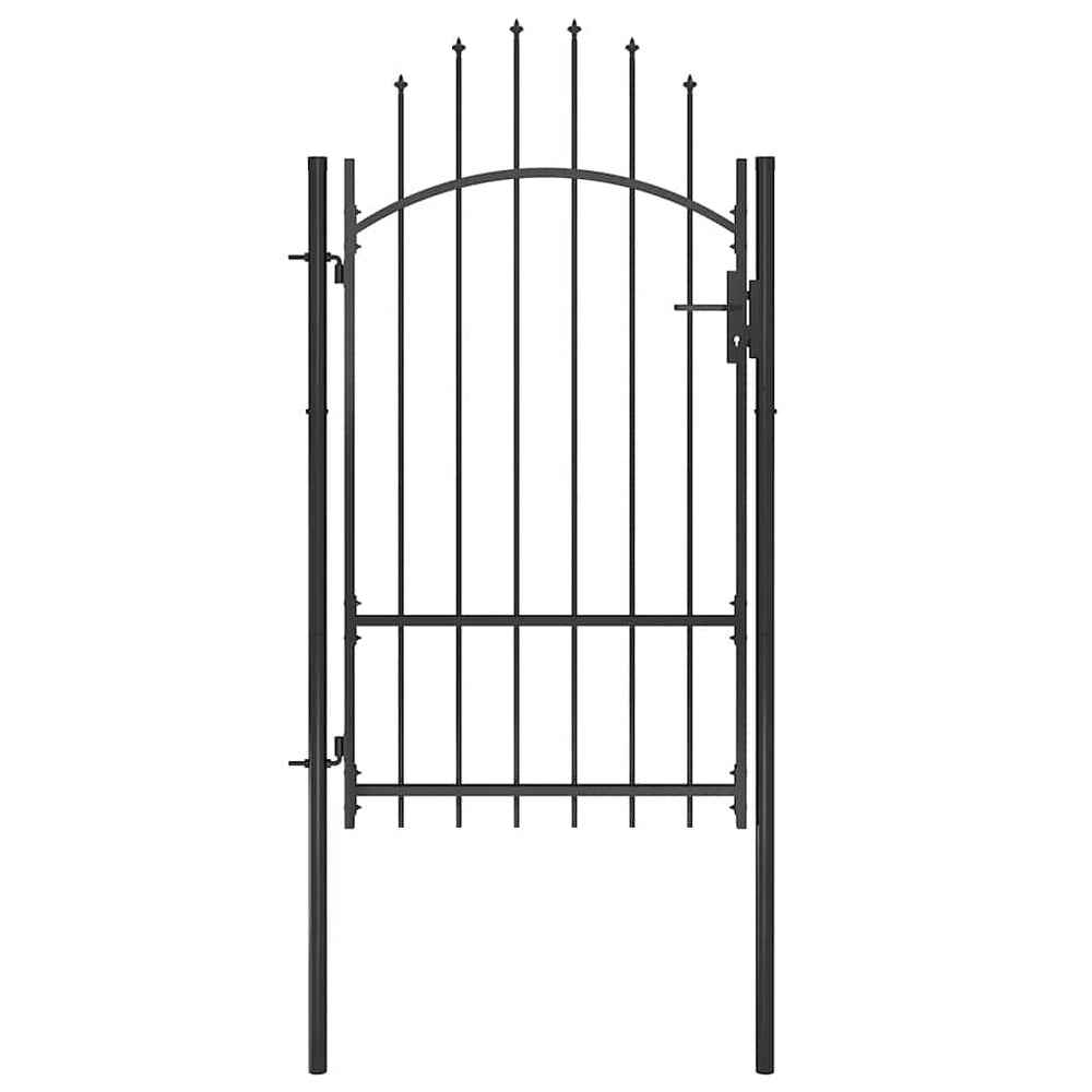 vidaXL Woerden Garden Gate Steel 1x1.7 m Black