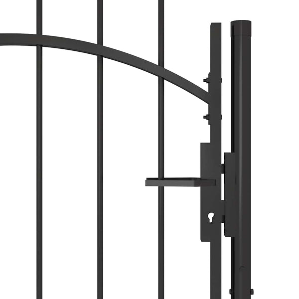 vidaXL Woerden Garden Gate Steel 1x1.7 m Black