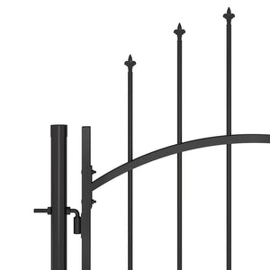 vidaXL Garden Gate Woerden Steel 1x2 m Black