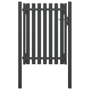 vidaXL Garden Gate Steel 100 x 125 cm Anthracite
