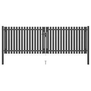 vidaXL Steel Garden Gate 400 x 100 cm Anthracite