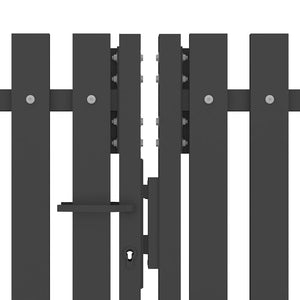 vidaXL Steel Garden Gate 400 x 100 cm Anthracite