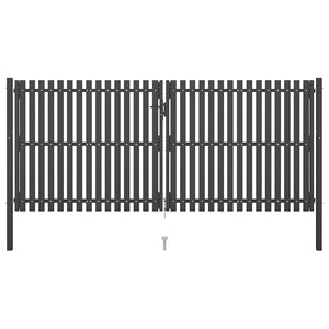 vidaXL Steel Garden Gate 400 x 150 cm Anthracite