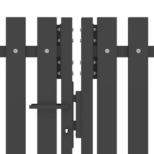 vidaXL Steel Garden Gate 400 x 150 cm Anthracite