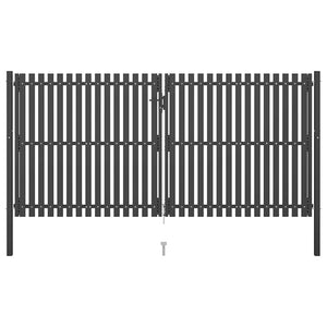 vidaXL Garden Gate Steel 400 x 175 cm Anthracite