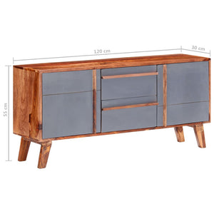 vidaXL Sideboard Grey 120x30x55 cm Solid Wood