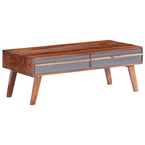vidaXL Coffee Table Grey 110x50x40 cm Solid Wood