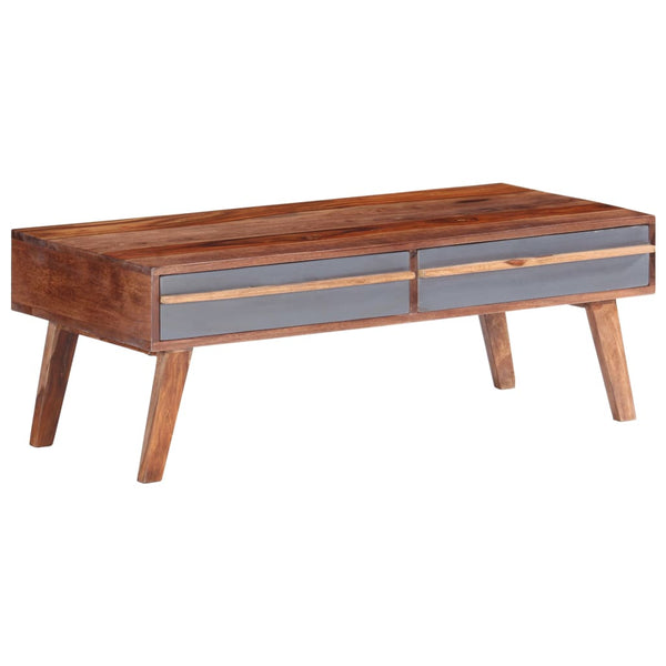 vidaXL Coffee Table Grey 110x50x40 cm Solid Wood