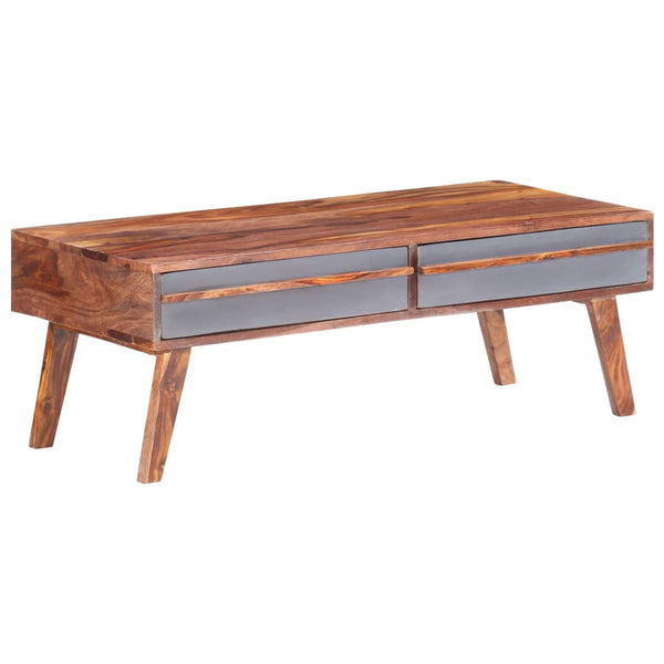 vidaXL Coffee Table Grey 110x50x40 cm Solid Wood