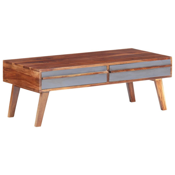 vidaXL Coffee Table Grey 110x50x40 cm Solid Wood