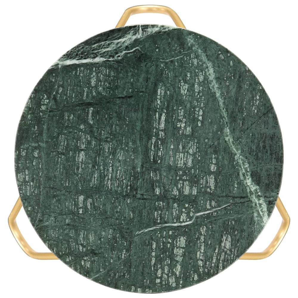 vidaXL Coffee Table Green 40x40x40 cm Real Stone in Marble Look