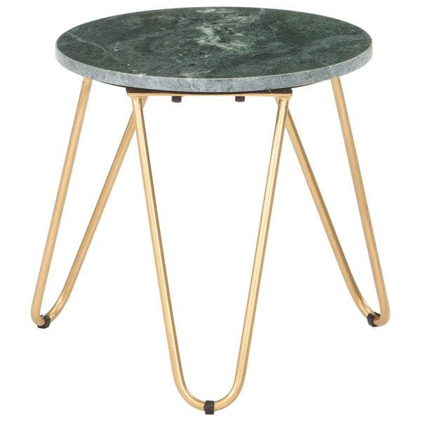vidaXL Coffee Table Green 40x40x40 cm Real Stone in Marble Look