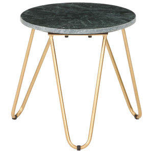 vidaXL Coffee Table Green 40x40x40 cm Real Stone in Marble Look