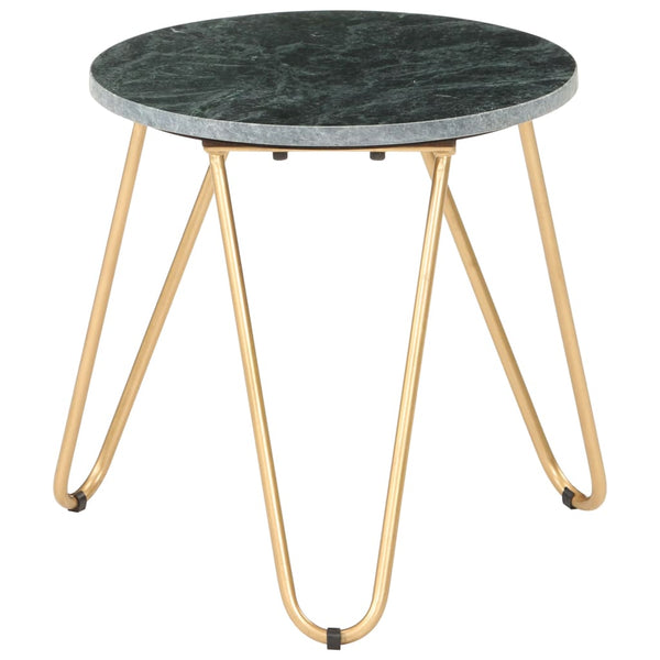 vidaXL Coffee Table Green 40x40x40 cm Real Stone in Marble Look