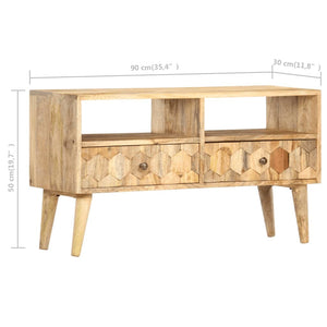vidaXL TV Cabinet 90 x 30 x 50 cm Solid Mango Wood
