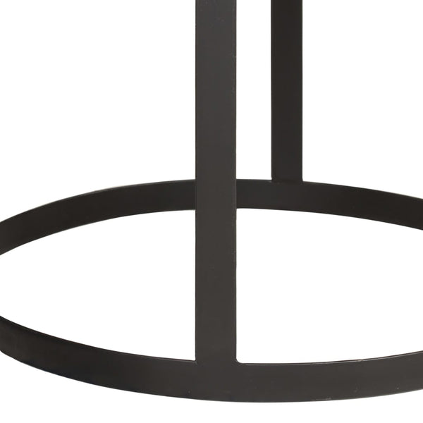 vidaXL Round Side Tables 2 pcs. Solid Mango Wood and Steel