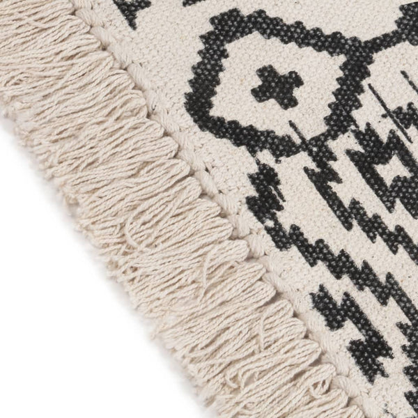 vidaXL Kelim Rug Hand-Woven Cotton 120x180 cm Printed