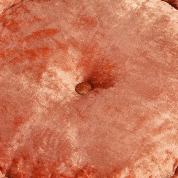 vidaXL Round Velvet Pouf 40x20 cm Rust Brown