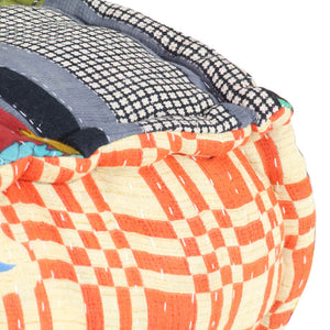 vidaXL Modular Patchwork Fabric Ottoman