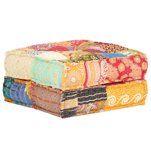 vidaXL Pouf 60x70x36 cm Patchwork Fabric