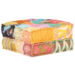 vidaXL Pouf 60x70x36 cm Patchwork Fabric