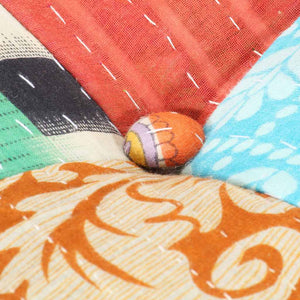 vidaXL Pouf 60x70x36 cm Patchwork Fabric