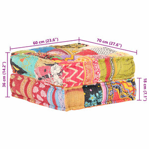vidaXL Pouf 60x70x36 cm Patchwork Fabric