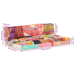 vidaXL Pallet Sofa Cushion Multicolour Fabric Patchwork