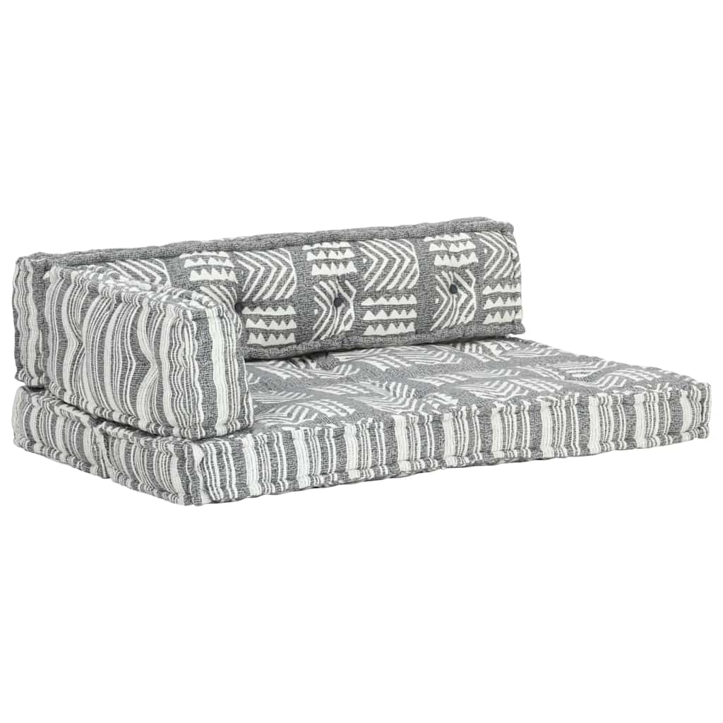 vidaXL Pallet Sofa Cushion Grey Fabric Patchwork