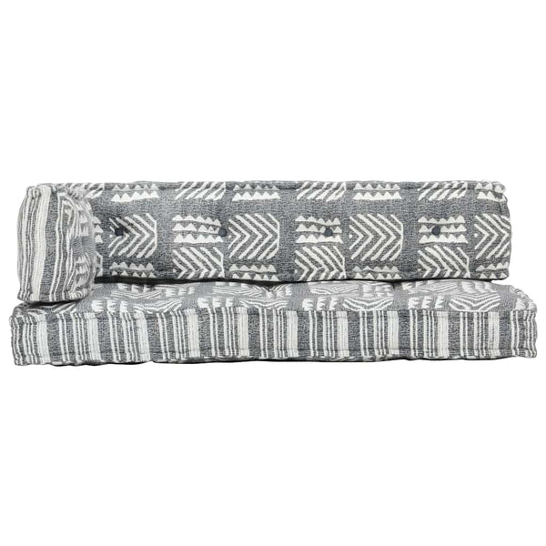 vidaXL Pallet Sofa Cushion Grey Fabric Patchwork